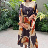 Kaftan Longo Seda Estampa