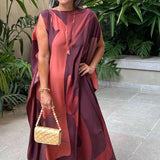 Kaftan Longo Seda Estampa Gotham