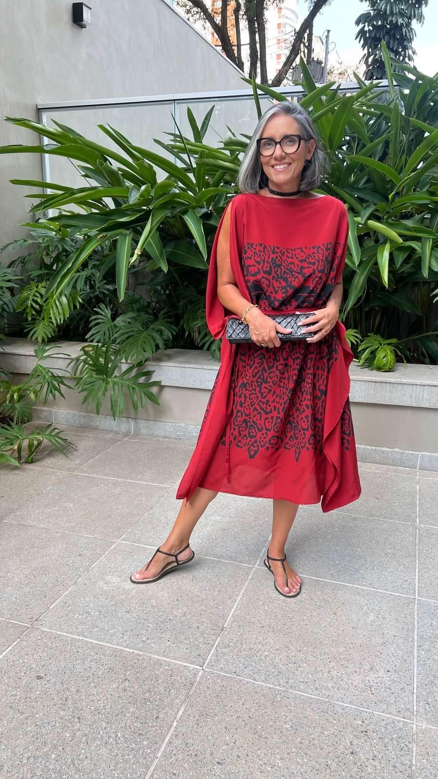 Kaftan Midi Seda Estampa